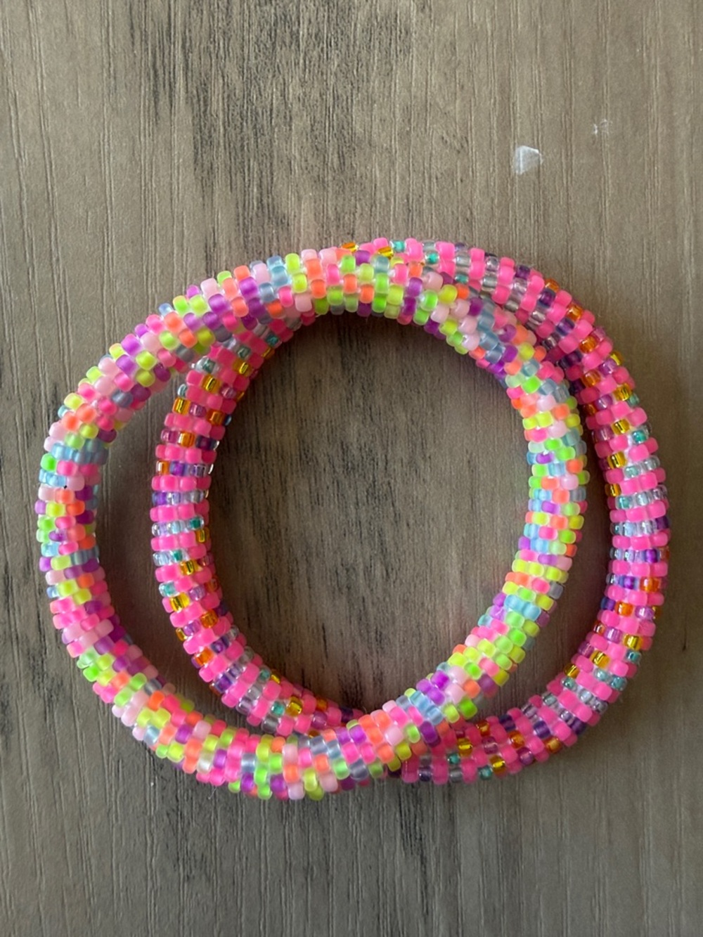 SASHKA Set of 2 Glass Bead Roll-On Bracelets
